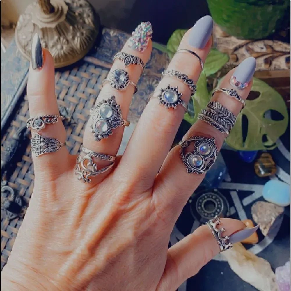 13 Piece Boho Ring Set - Picture 3 of 6